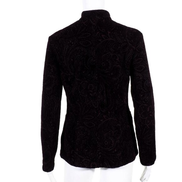 TSD Womens Jacket Small Paisley Purple Plum Two Star Dog - Picture 6 of 10